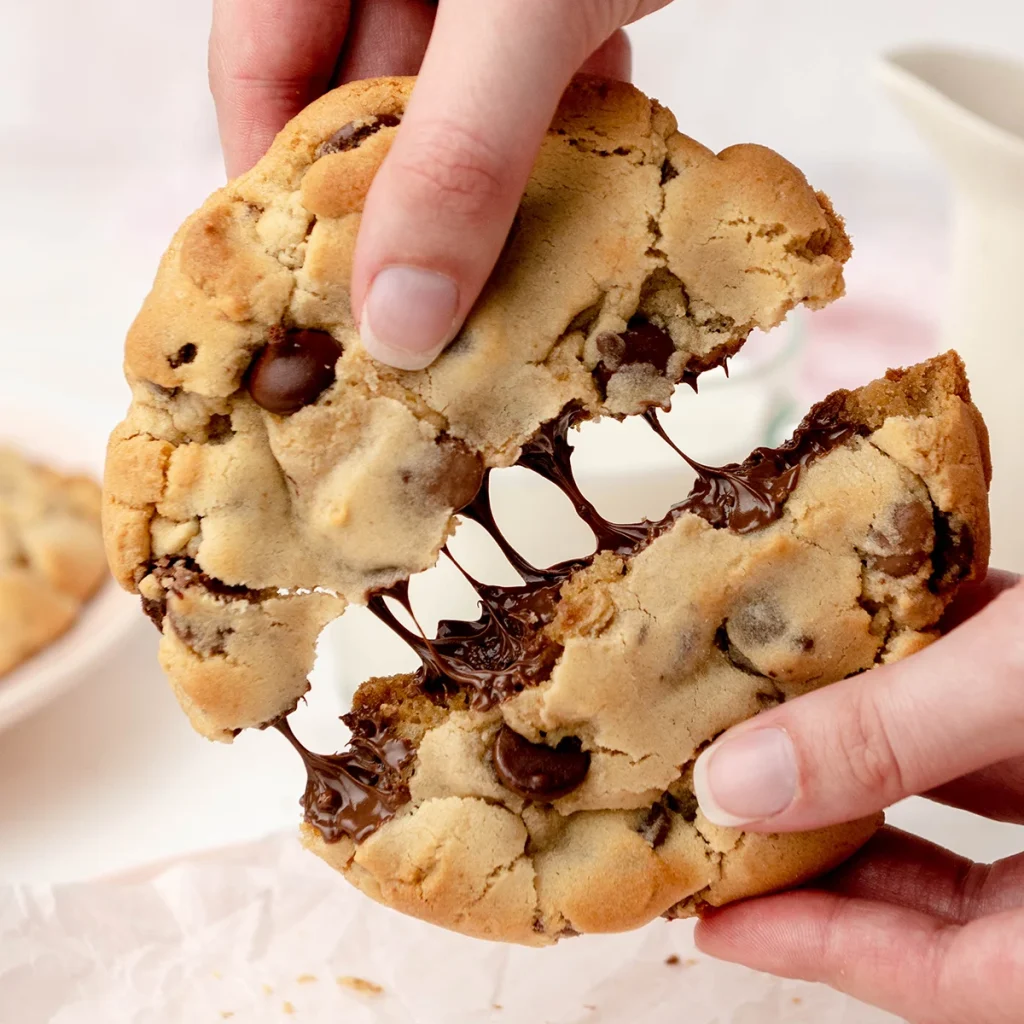 crumbl style chocolate chip cookie