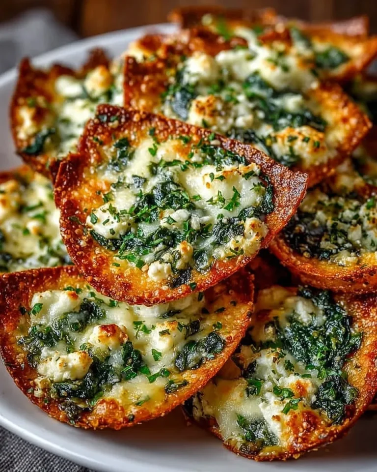 Mediterranean Spinach and Feta Cheese Crisps Recipe