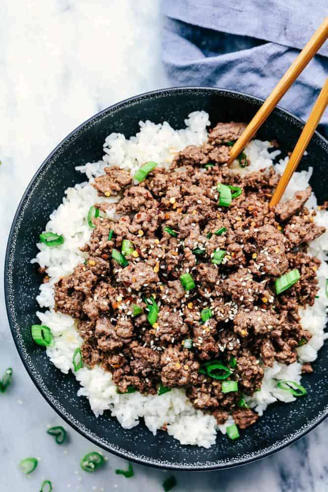 Korean Ground Beef Bowl Recipe