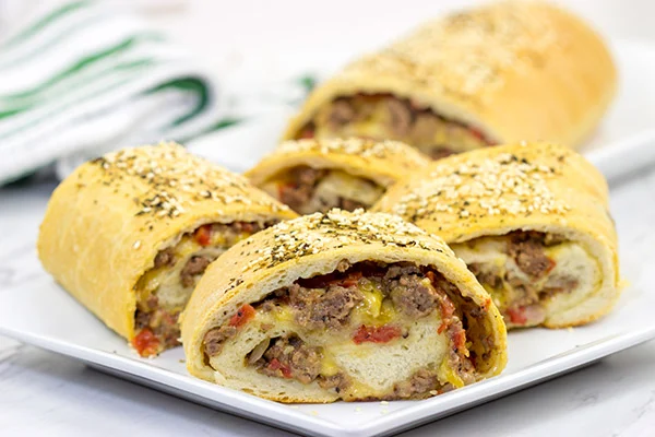 Garlic Butter Cheeseburger Rollups Recipe