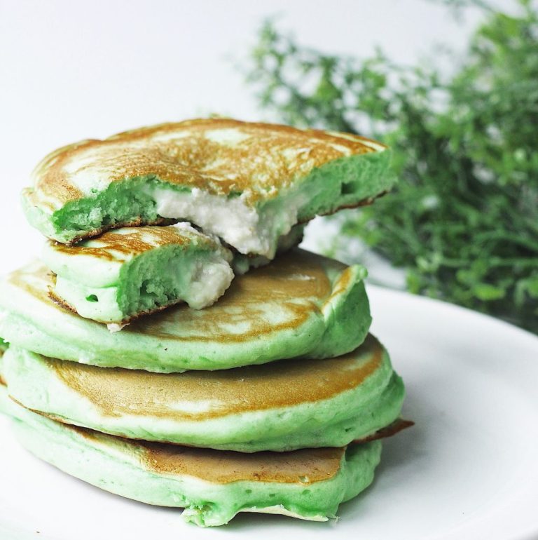 Pandan Pancakes with Coconut Custard Filling Recipe