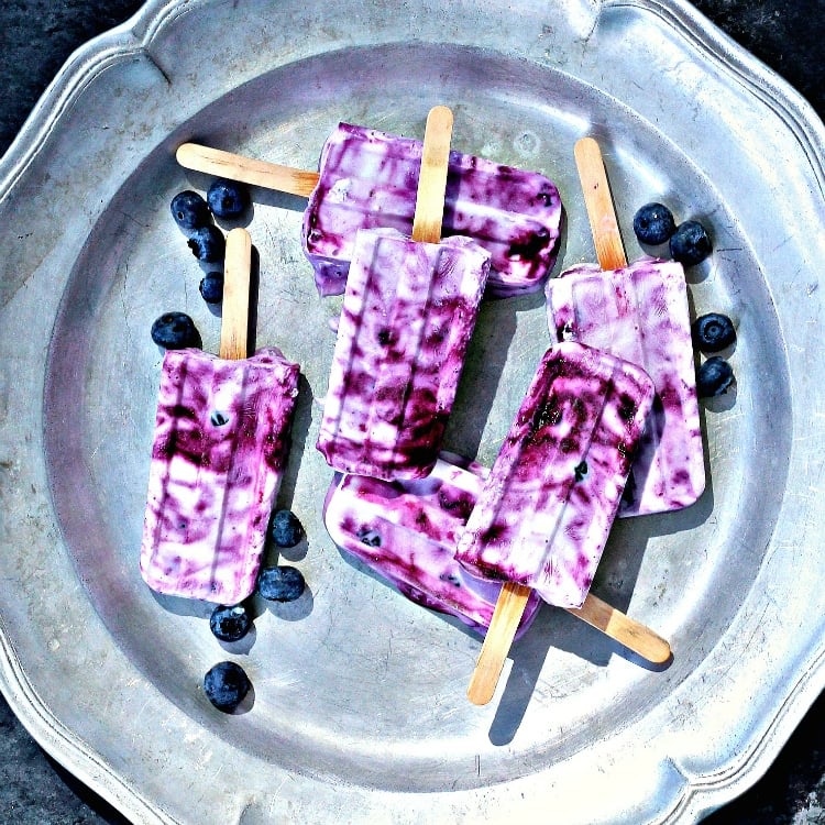 Blueberry Yogurt Swirl Popsicles Recipe