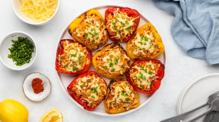 Crab and Shrimp Stuffed Bell Peppers