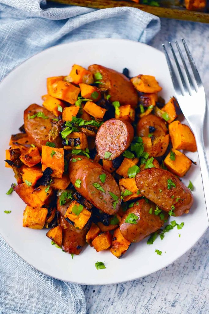 Honey Garlic Sausage Sweet Potatoes Recipe